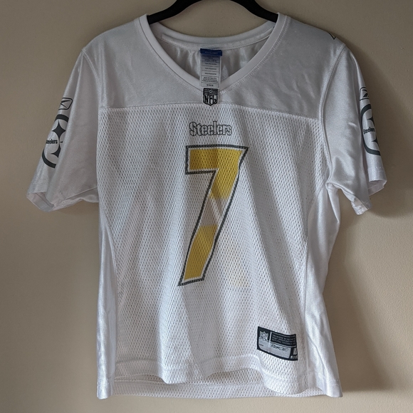 🏈 Rare NFL Reebok Steelers Roethlisberger sparkle glitter jersey women's size M - Picture 1 of 6